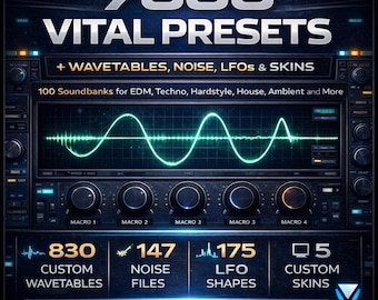 7000 ajustes preestablecidos para Vital + tablas de ondas, ruido, LFO y máscaras