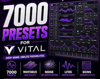 7000 ajustes preestablecidos para Vital + tablas de ondas, ruido, LFO y máscaras