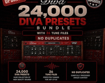 24,000 DIVA Presets Bundle + 26 Tune Files | No Duplicates