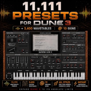 11,111 Presets for Dune 3 + 3400 Wavetables and 10 skins