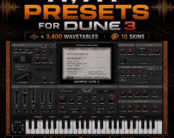 11,111 Presets for Dune 3 + 3400 Wavetables and 10 skins