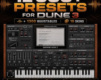 12 000+ Presets for Dune 3 + 1300 Wavetables and 10 skins