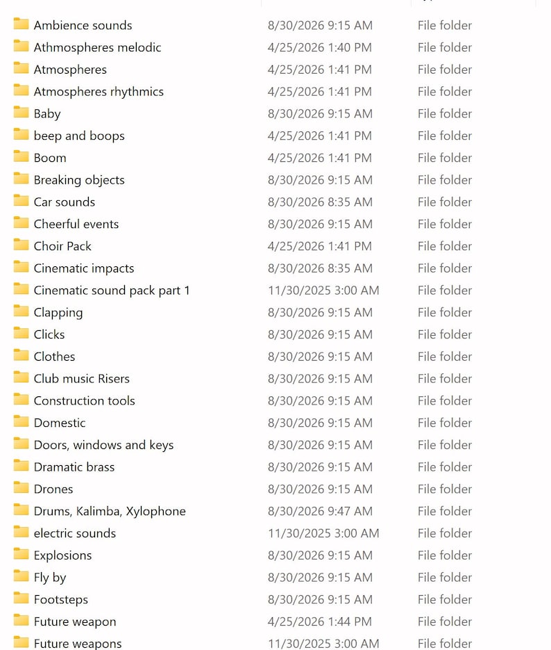 Cinematic Sound Effects Pack – 14,000 SFX for Video, Film & YouTube (44GB Library, 30 Packs) image 8