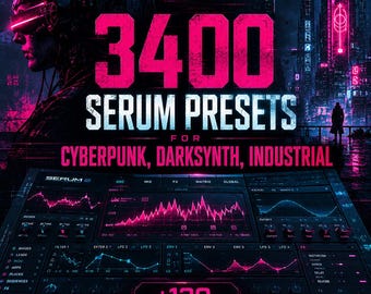 Cyberpunk Serum Bundle | 3400 Presets + 130 Wavetables | Industrial & Darksynth Sounds