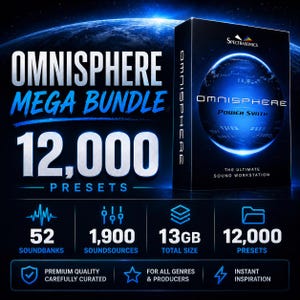 Omnisphere Mega Bundle / 12000 preset / 52 banchi di suoni / 1900 sorgenti sonore / 13 GB