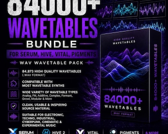84000+ Wavetables Bundle for Serum, Hive, Vital, Pigments – WAV Wavetable Pack