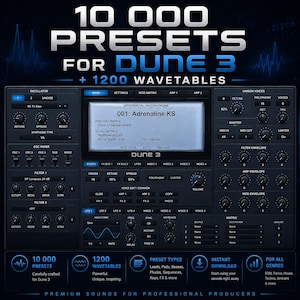 10 000 ajustes preestablecidos para Dune 3 + 1200 tablas de ondas