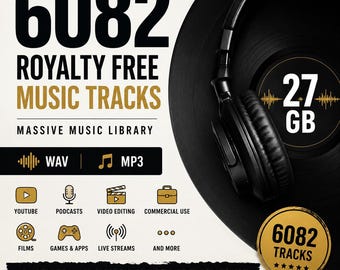 6082 Royalty Free Music Tracks , Background Music for YouTube, Video Editing & Podcasts | WAV / MP3
