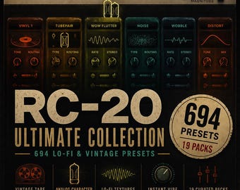RC-20 Presets Collection: 19 Packs, 694 Patches | For Vintage | Lo-Fi | Hip-Hop | Ambient Beats