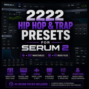 2222 Hip Hop & Trap Presets für Serum 2 | 44 Packungen Bündel