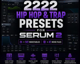 2222 Hip Hop & Trap-presets voor Serum 2 | Bundel met 44 pakketten