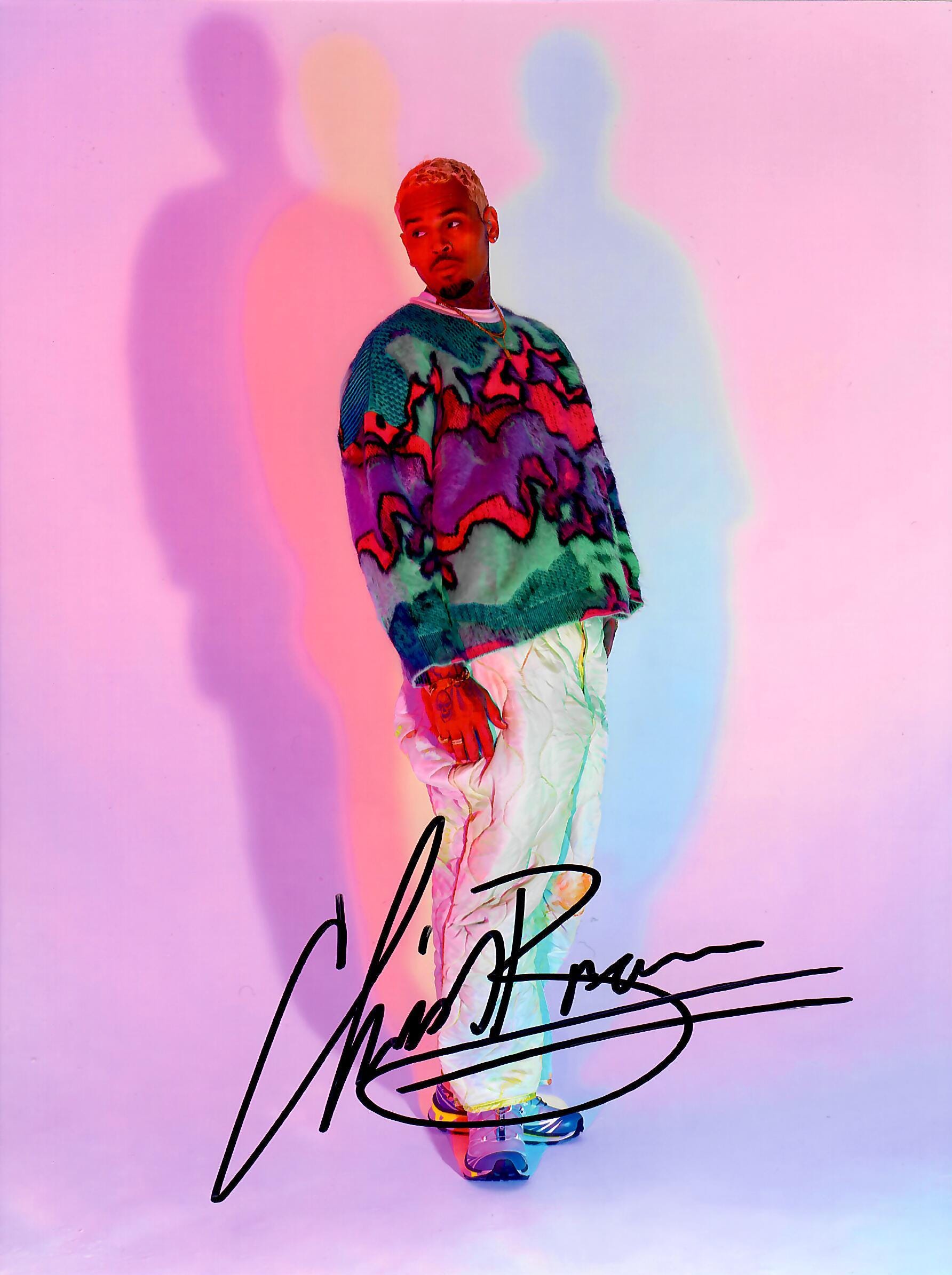 クリスブラウン直筆サインいり、絵画 Chris brown autograph - Etsy 日本