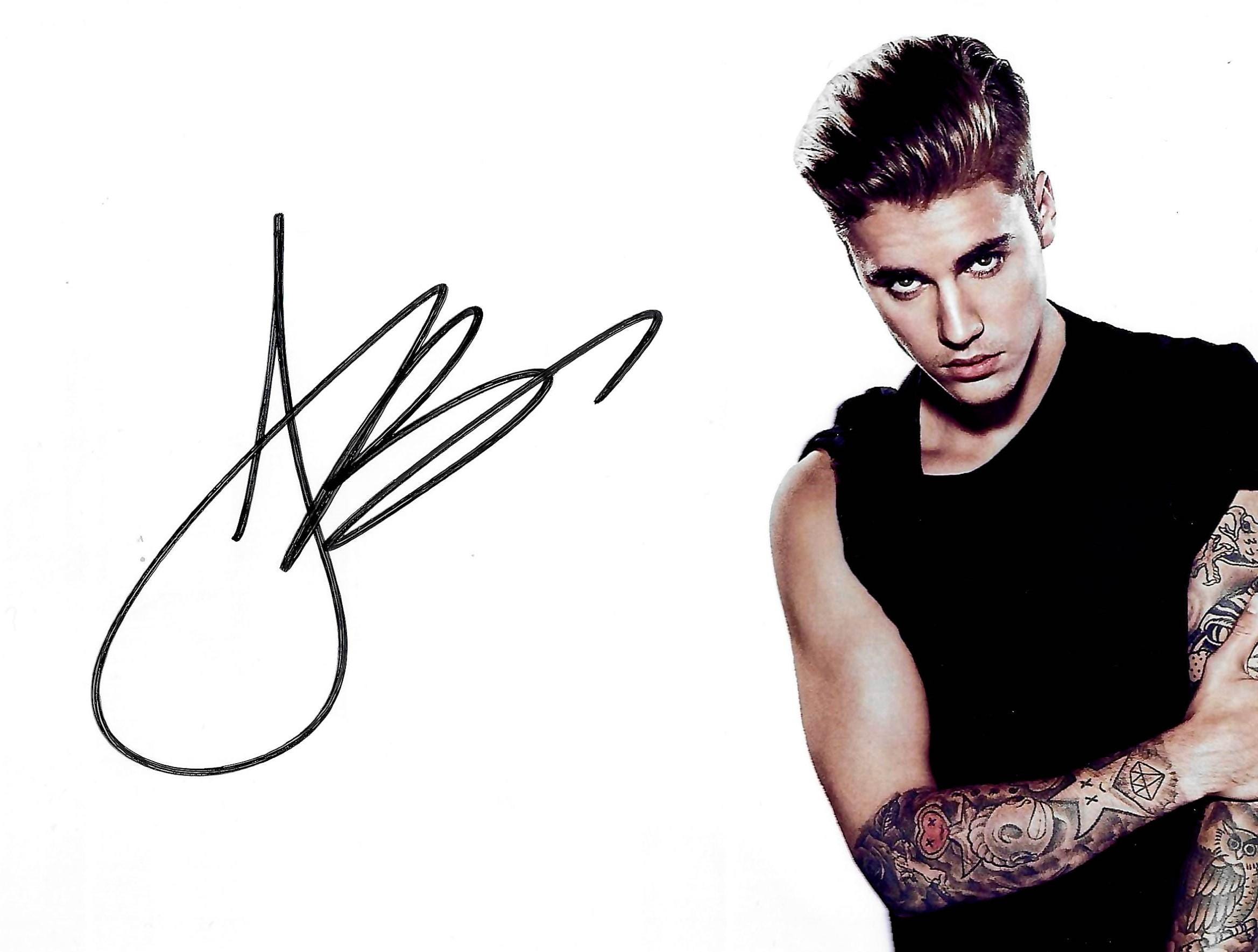 Justin bieber signed - Etsy 日本