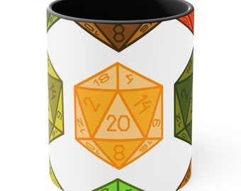Dnd D20 Mug, Dnd Ceramic Mug, Dnd Coffee Mug, Mug Gift For Dnd Fan, Dnd Theme Mug,unique dnd gift