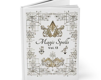 DnD Enchanted Spell Book Journal D&D, Pathfinder, TTRPG - Matte Hardcover, 150 Lined Pages  Dungeon and Dragon Journal for Gift