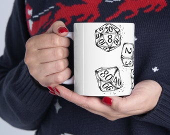 Mug Gift For Dnd Fan, Dnd Theme Mug, Dnd D20 Mug, Dnd Ceramic Mug, Dnd Coffee Mug,unique dnd gift