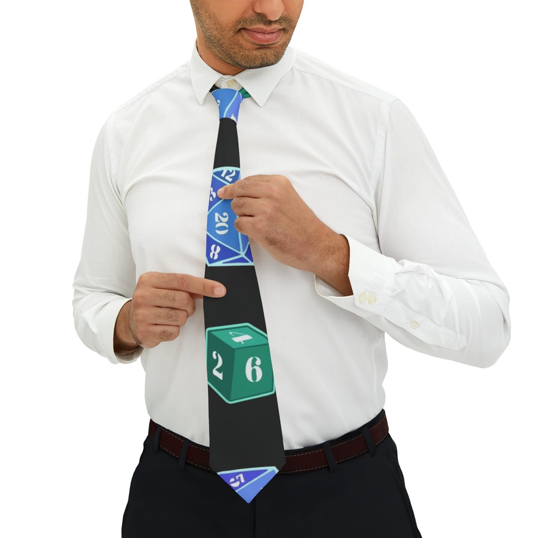 Funny Dnd Necktie Tie for D20 Dungeon and Dragons DM Screen Etsy