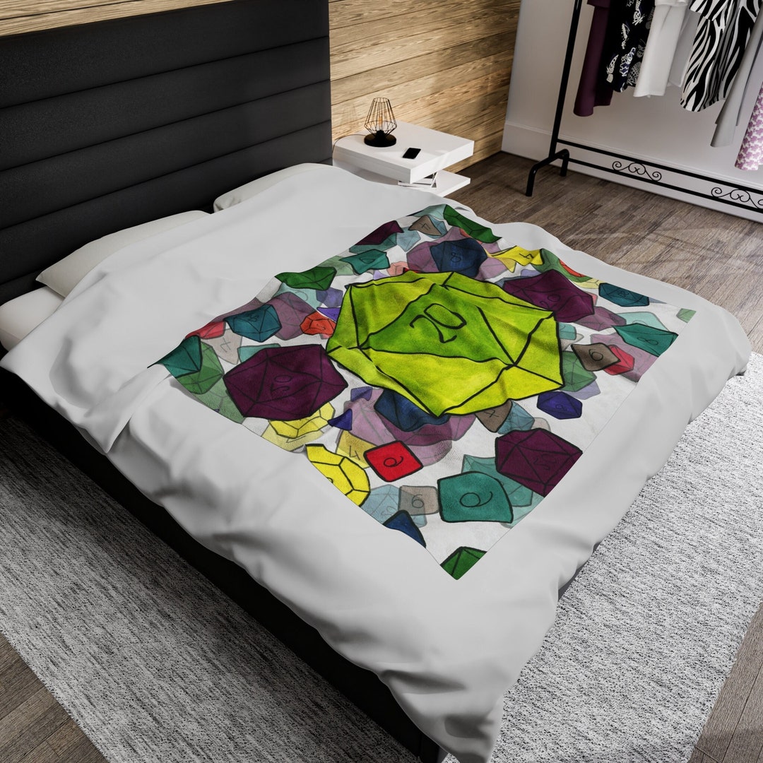 Dnd Throw Blanket, D20 Blanket, Dungeon and Dragons Blanket, Dungeon
