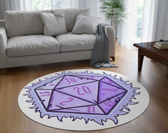 Purple Dnd rug, D20 rug, Dungeon And Dragons rug, Dungeon Master rug, rug Blanket, gameroom rug,unique dnd gift