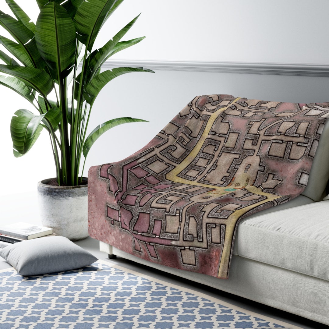 Dnd Throw Blanket Map , D20 Blanket, TTRPG Blanket, Dungeon Master