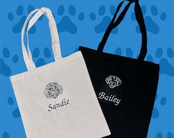 Personalised dog tote bags