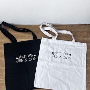 Billie Eilish hit me hard and soft tour inspired embroidered tote bag