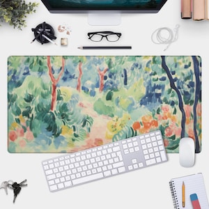 Henri Matisse Print Extend Desk Mat, Forest Landscape Extra Large Mousepad
