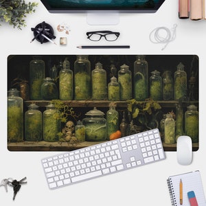 Witchy Desk Mat of Herbs, Potions, and Spells - Perfect Gamer Pad