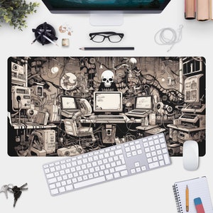 Cyberpunk Desk Mat: Matrix Style Gaming Mouse Pad
