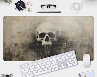 Gothic Skull Desk Mat: Non-Slip Gamer Mouse Pad