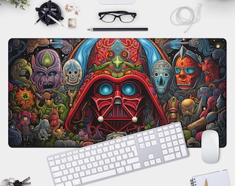 Darth Vader Desk Mat - Colorful and Trippy Gamer Pad - Star Wars Inspired