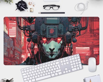 Cyberpunk Desk Mat: Matrix-Inspired Gamer Pad