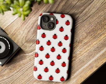Marienkäfer Handyhülle, niedliches, minimalistisches Design, perfekt für Insektenliebhaber