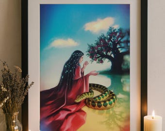 Impression d'art Lilith Goddess : décor gothique féminin sombre