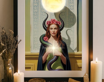 Impression d'art Lilith Goddess : décor gothique féminin sombre