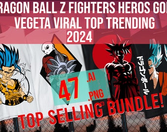 Dragon Z Figthters Heros Goku Viral top Trending  print on demand Digital Design Ai Png best seller