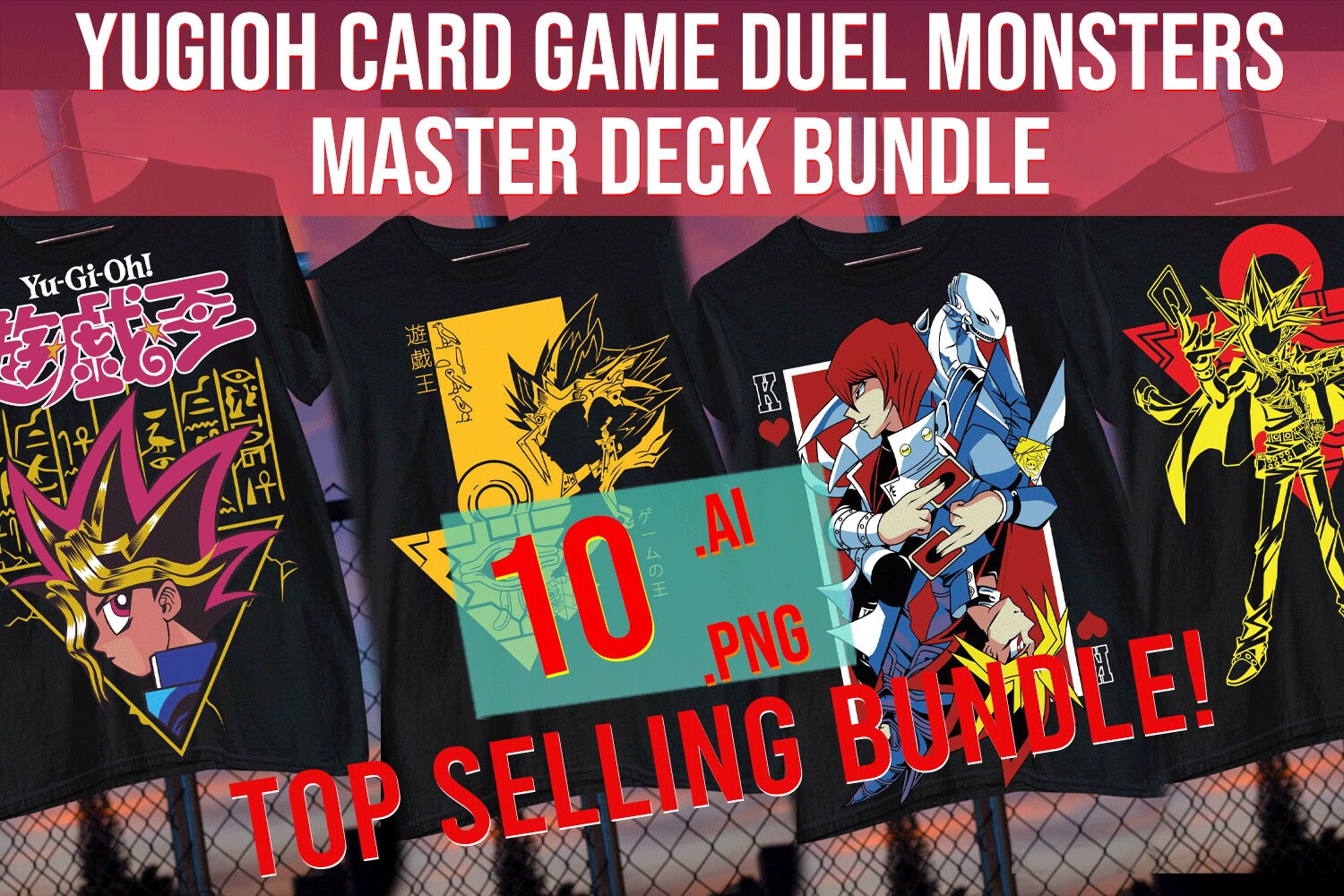 Yugioh Card Game Duel Monster Master Deck  print on demand Digital Design Ai Png best seller