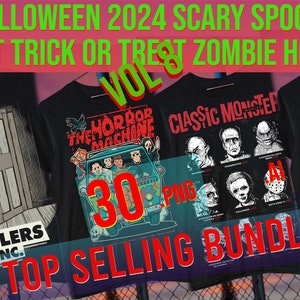 halloween 2024 Vol. 8 scary scpooky ghost trick or treat best seller top trending bundle print on demand Digital Design Ai Png