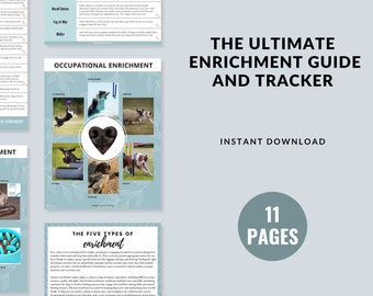 Ultimate Canine Enrichment Guide and Weekly Tracker | Mental Stimulation | Dog Training | Digital Download Bundle