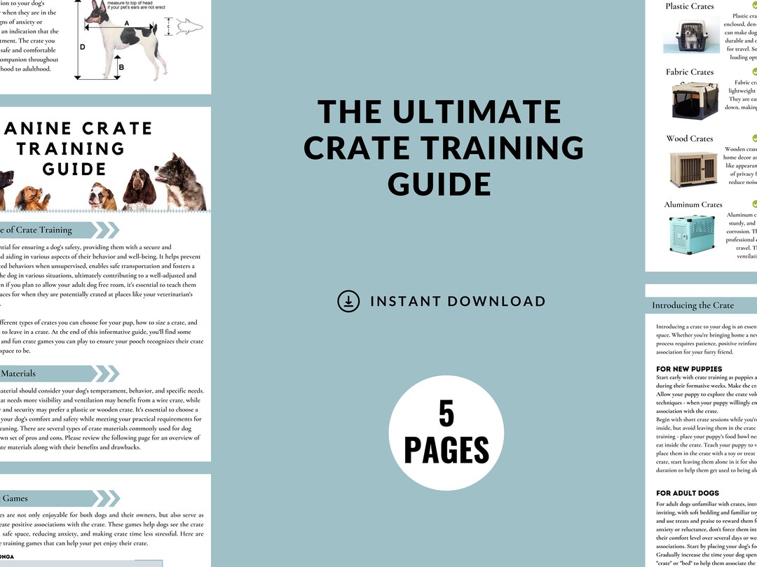 Comprehensive Crate Training Guide and Games Dog Behavior Pet Parenting PDF Download Bundle Etsy