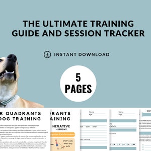 Guía completa de adiestramiento canino / Registro de control de comandos / Objetivos de adiestramiento / Paquete de descarga digital