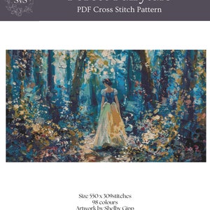 Forest Fairytale - Cross Stitch Pattern - Full Coverage - PDF Digital Download