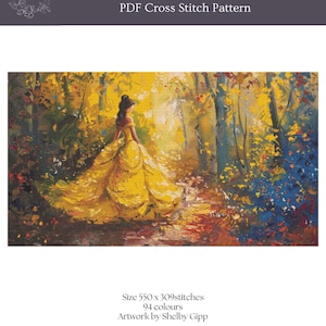 Forest Beauty - Cross Stitch Pattern - Full Coverage - PDF Digital Download
