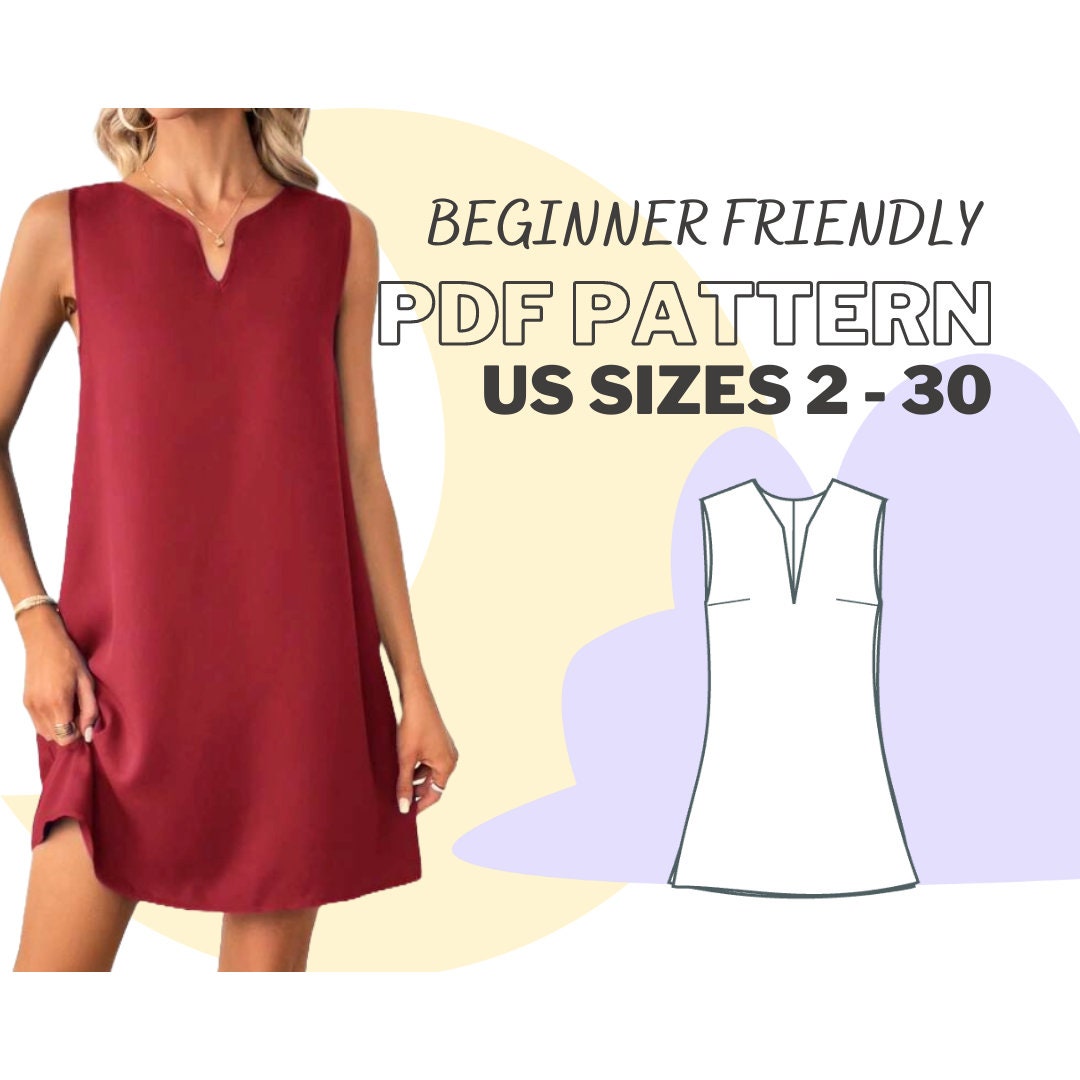 30 Easy Dress Patterns For Beginners ⋆ Hello Sewing