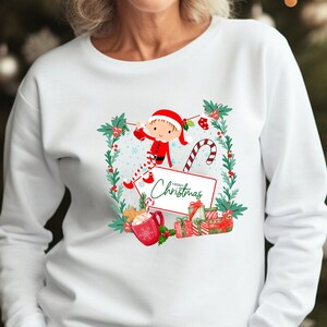 Child Elf Christmas Sweatshirt, Plus Size Christmas Sweater, Christmas Gift, Cool Christmas Sweater, Christmas Sweatshirt,