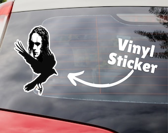 The Crow Vinyl Sticker, Crow Movie Decal, Brandon Lee, Eric Draven, Goth Decor, 90s Movies, The Crow Sticker,