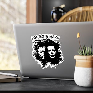 Jason Vorhees and Michael Myers Kiss-Cut Vinyl Decal, Slasher Movie Sticker, Horror Icons