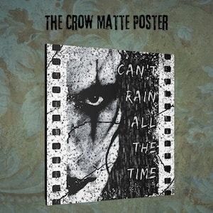 The Crow Movie Matte Poster, Brandon Lee, Eric Draven, Crow Decor, The Crow Poster, Crow Fan