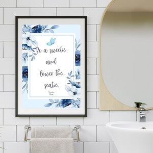 Funny Bathroom Wall Art, Poster Prints, Toilet Humor, Bathroom Decor, Printed Bathroom Wall Art, Matte Vertical Posters