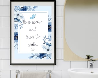 Funny Bathroom Wall Art, Poster Prints, Toilet Humor, Bathroom Decor, Printed Bathroom Wall Art, Matte Vertical Posters